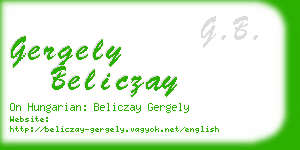 gergely beliczay business card